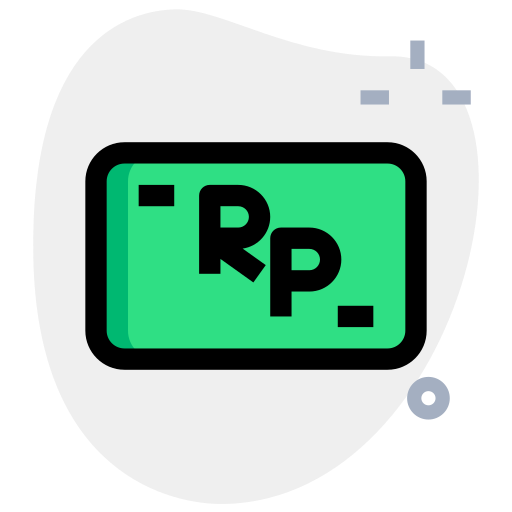 Indonesian rupiah Generic Rounded Shapes icon