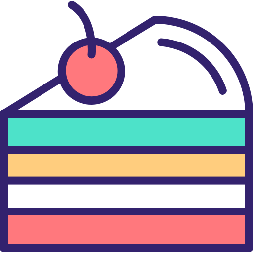 rebanada de pastel Generic Outline Color icono