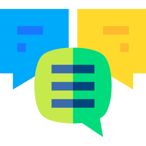Online chat Basic Straight Flat icon