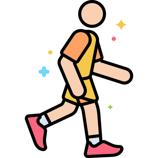 jogging Flaticons Lineal Color ikona