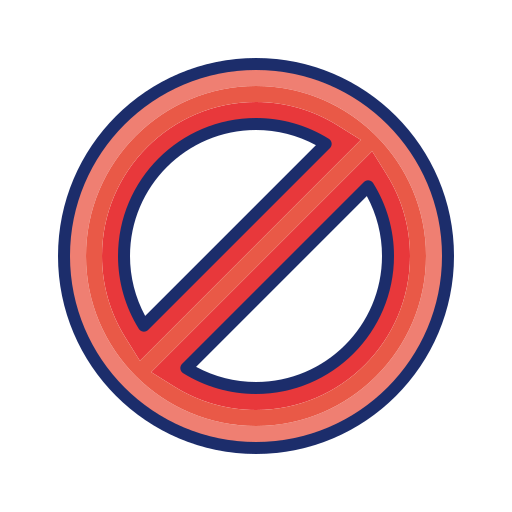 zakazane Flaticons Lineal Color ikona