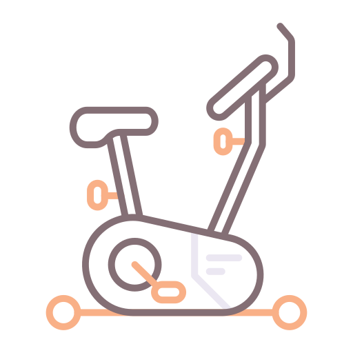 rower stacjonarny Flaticons Lineal Color ikona