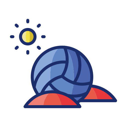 Volleyball Flaticons Lineal Color icon