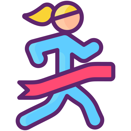 Running race Flaticons Lineal Color icon