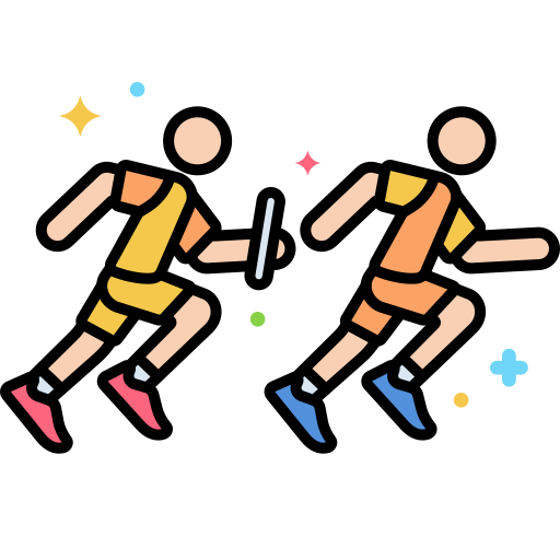 Running man Flaticons Lineal Color icon