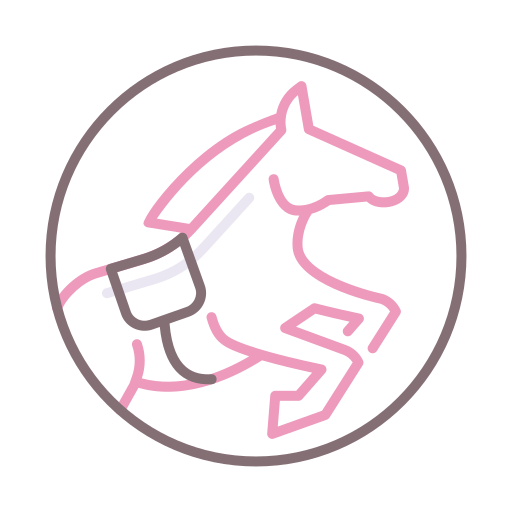 salto de caballo Flaticons Lineal Color icono