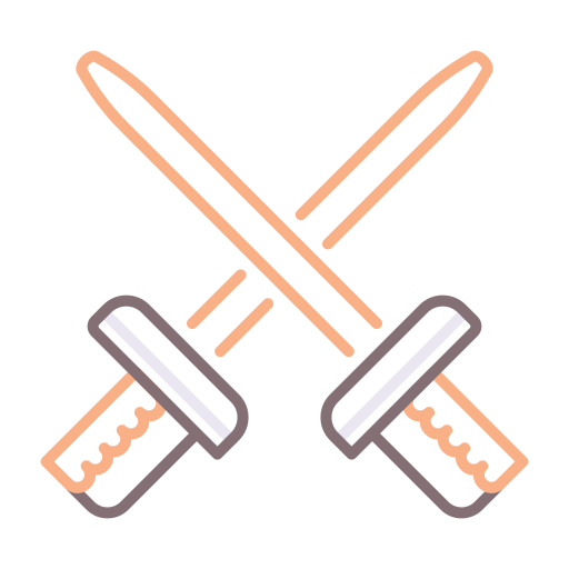 Fencing Flaticons Lineal Color icon