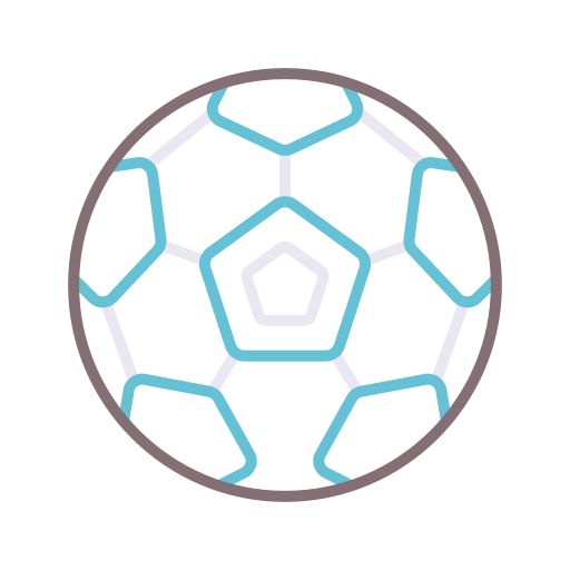 Футбольный мяч Flaticons Lineal Color иконка