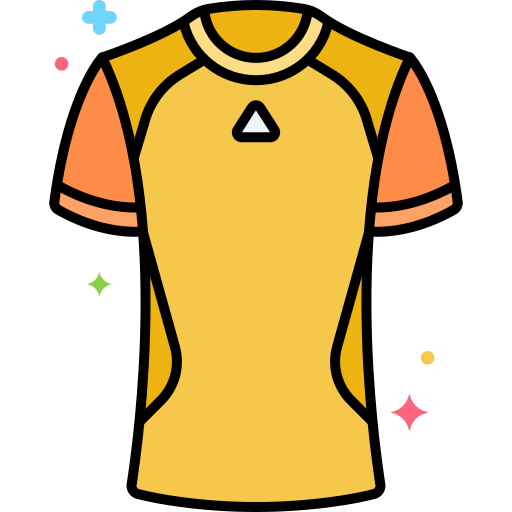 camisa esportiva Flaticons Lineal Color Ícone