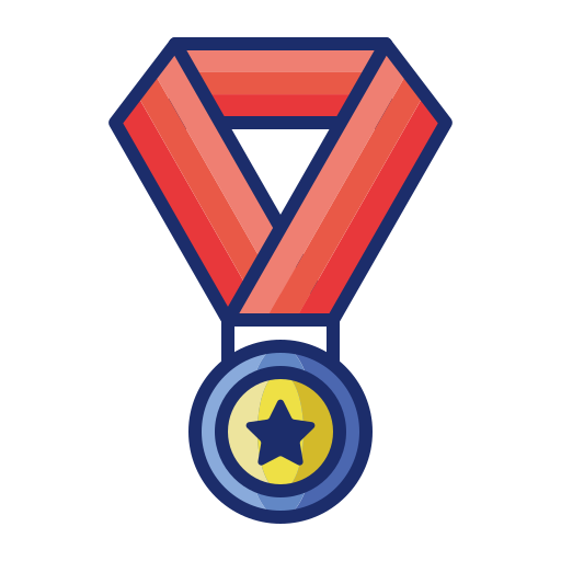メダル Flaticons Lineal Color icon