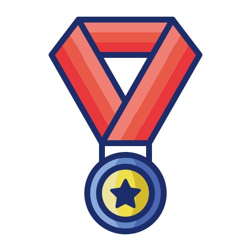 medal Flaticons Lineal Color ikona