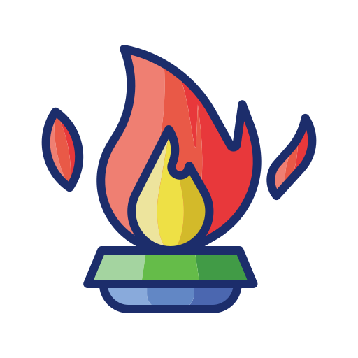 ogień olimpijski Flaticons Lineal Color ikona