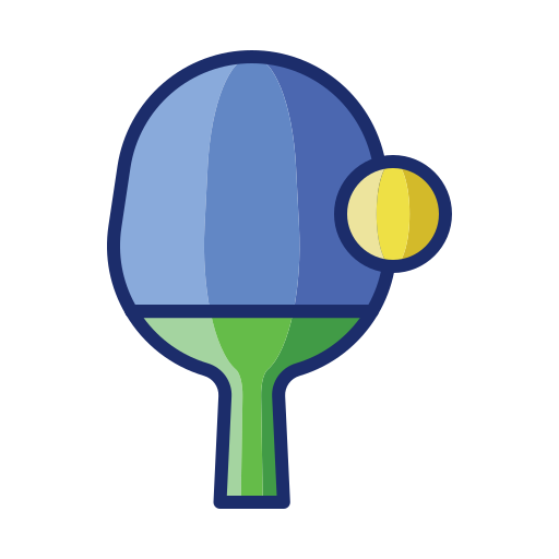 ping pong Flaticons Lineal Color icona