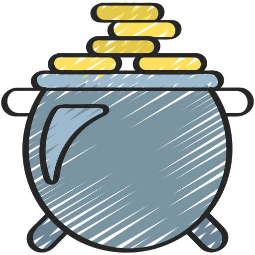 gouden pot Juicy Fish Sketchy icoon
