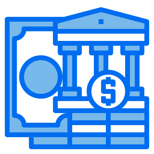 Coin stacks Payungkead Blue icon