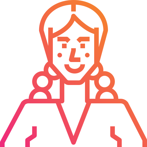 Девушка Mangsaabguru Lineal Gradient иконка