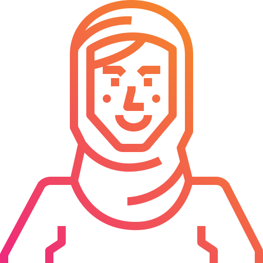 Женщина Mangsaabguru Lineal Gradient иконка