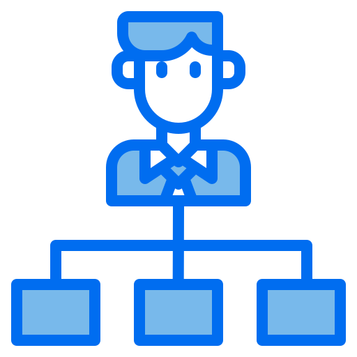 Businessman Payungkead Blue icon