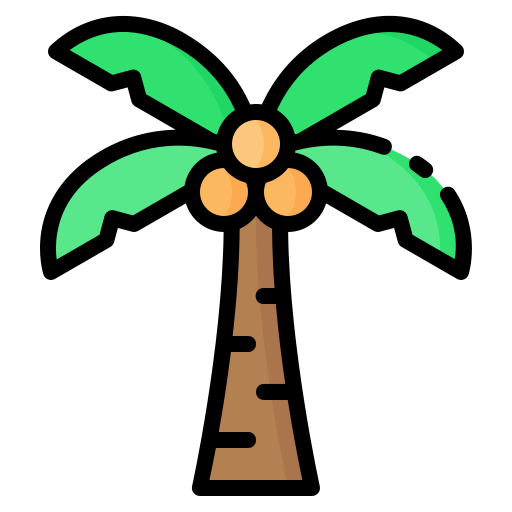 Coconut tree Generic Outline Color icon