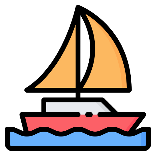 zeilboot Generic Outline Color icoon