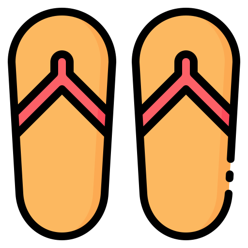 flip flops Generic Outline Color icon