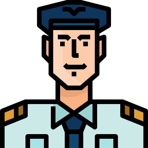 pilot Mangsaabguru Lineal Color ikona