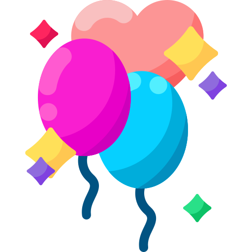 Balloons Special Shine Flat icon