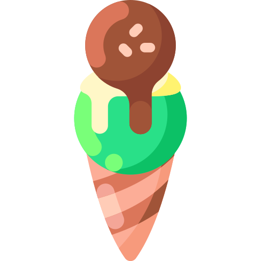 Ice cream Special Shine Flat icon