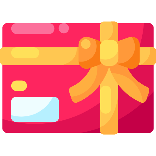 Gift card Special Shine Flat icon