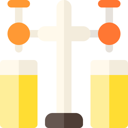 robinet de bière Basic Rounded Flat Icône