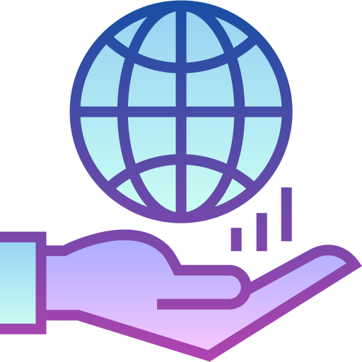 wereldwijde diensten Detailed bright Gradient icoon