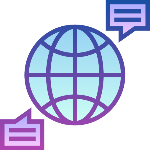 グローバルコミュニケーション Detailed bright Gradient icon