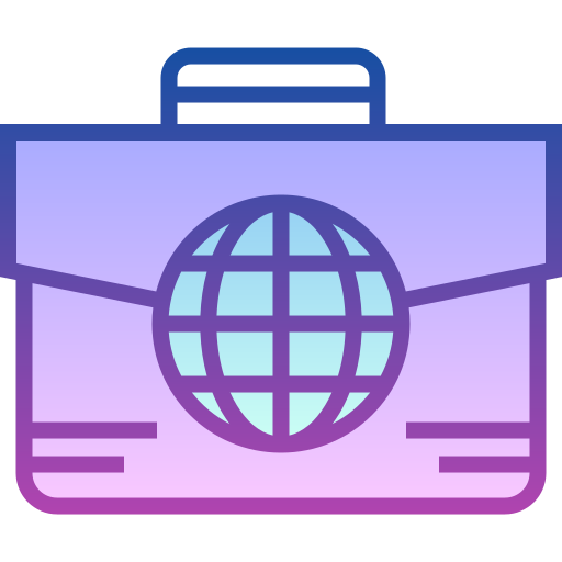 negocios internacionales Detailed bright Gradient icono