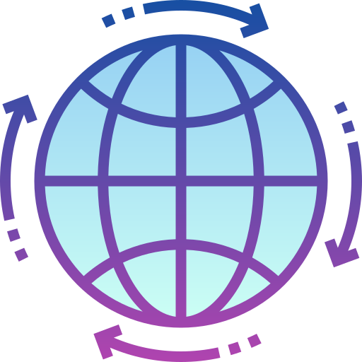distribuzione globale Detailed bright Gradient icona