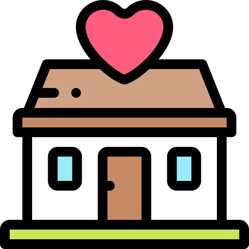 House Detailed Rounded Lineal color icon