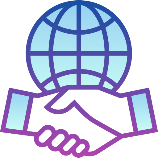 Handshake Detailed bright Gradient icon