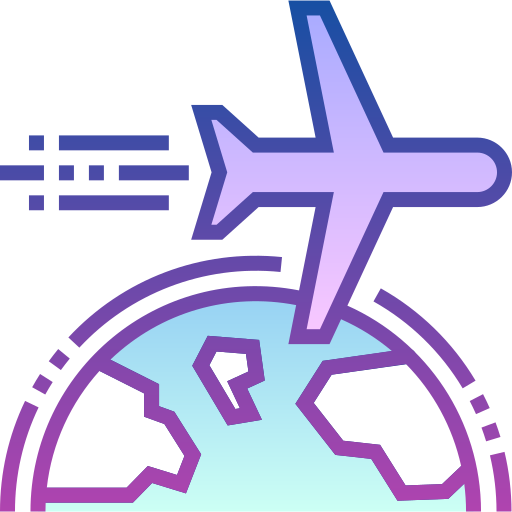 飛行機 Detailed bright Gradient icon