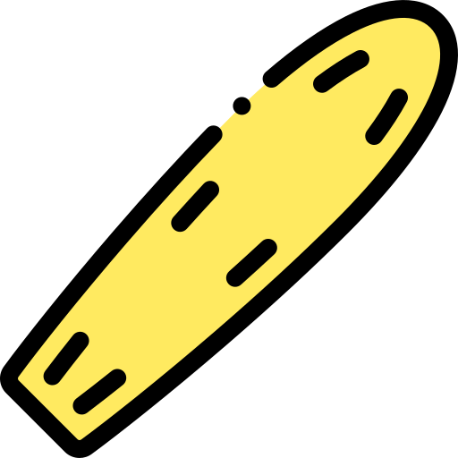 Surfboard Detailed Rounded Lineal color icon