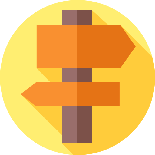 道標 Flat Circular Flat icon