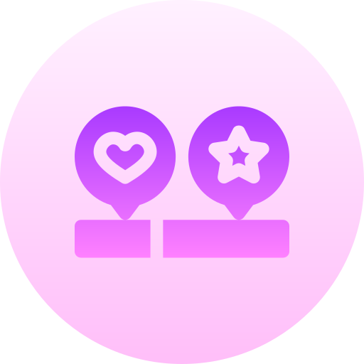 Customer review Basic Gradient Circular icon