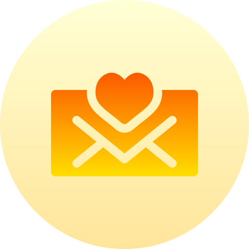 手紙 Basic Gradient Circular icon