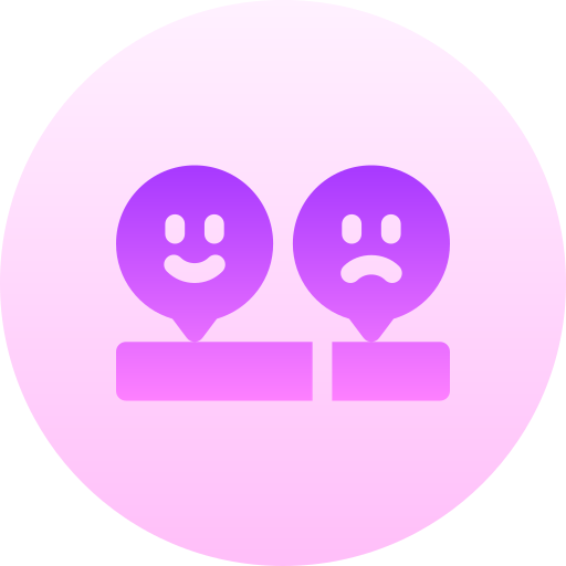 Customer review Basic Gradient Circular icon