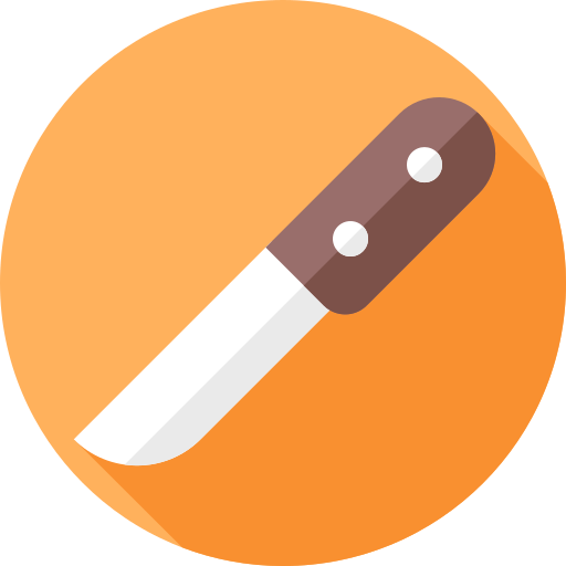 nóż Flat Circular Flat ikona