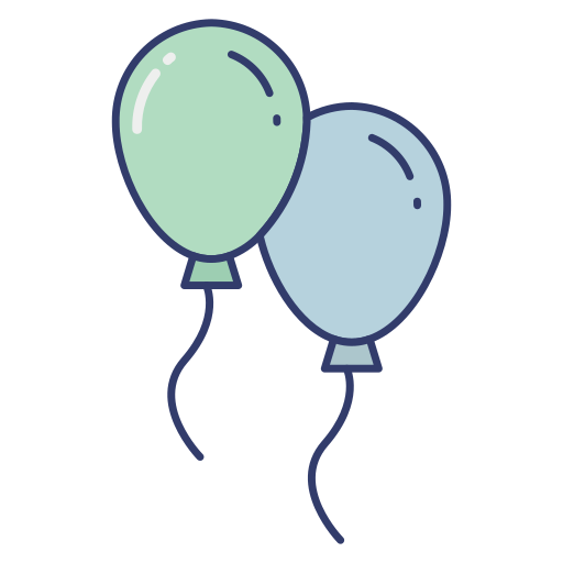 Balloons Dinosoft Lineal Color icon