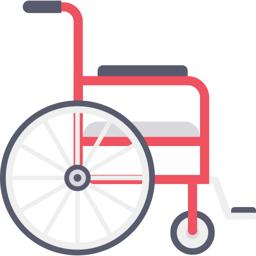 cadeira de rodas Dinosoft Flat Ícone