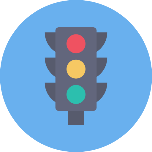Traffic light Dinosoft Circular icon