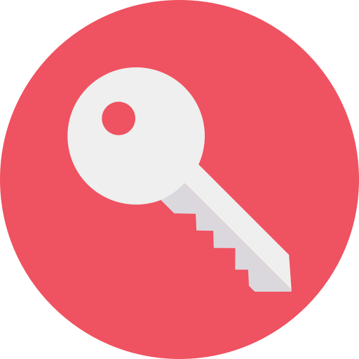 Door key Dinosoft Circular icon