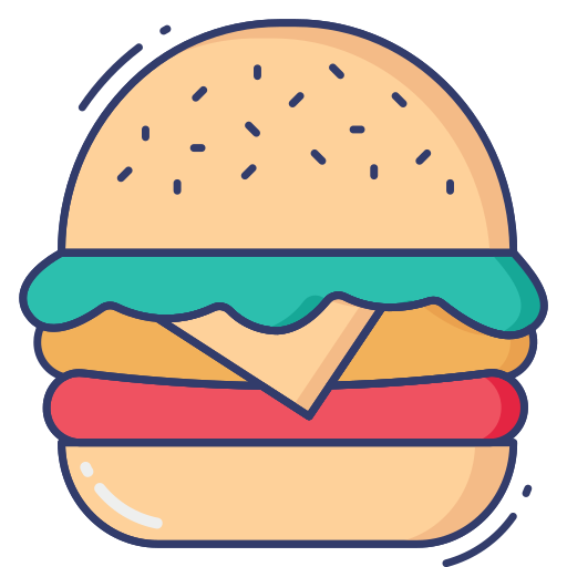 burger Dinosoft Lineal Color Icône