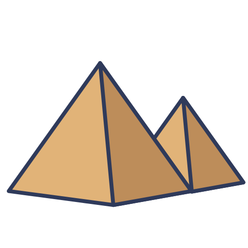 피라미드 Dinosoft Lineal Color icon