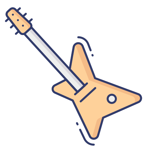 Electric guitar Dinosoft Lineal Color icon